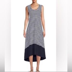 Dress Cotton Blend Sleeveless Scoop Neck Comfortable Summer Maxi Dress XL.